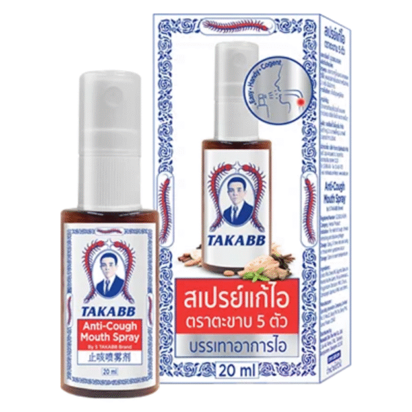 2x Takabb Anti-Cough Mouth Spray – Throat Refreshing & Phlegm Dissolution (20ml) - Image 2