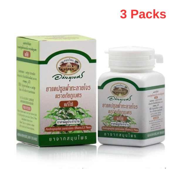 Andrographis Paniculata Capsules for Fever 3 packs– Natural Herbal Remedy